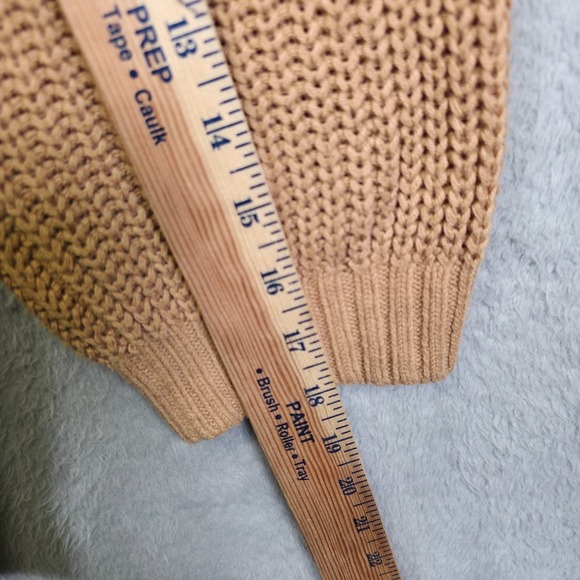 American Eagle Sweater Women M Brown Open Knit Chunky Oversized Baggy Tunic Fall - Picture 5 of 12